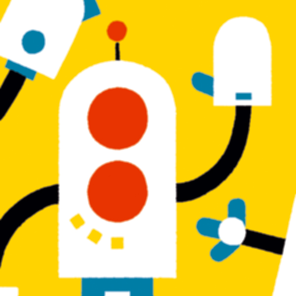 robot maakt vrienden